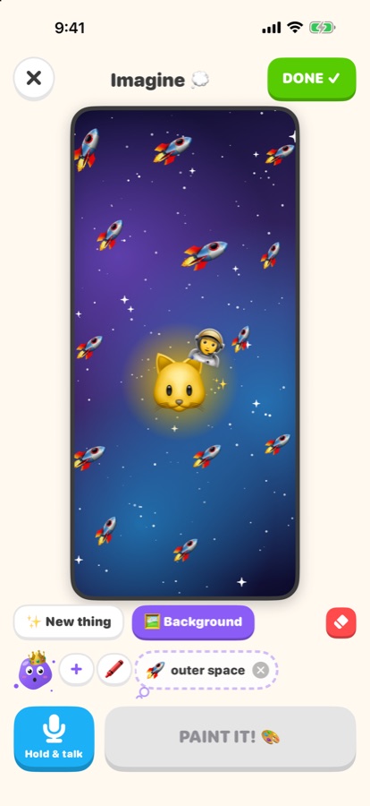 A cat astronaut floating in outer space